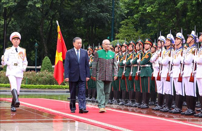 Chủ tịch nước Tô Lâm chủ trì lễ đón chính thức, hội đàm Tổng thống Timor Leste- Ảnh 1.