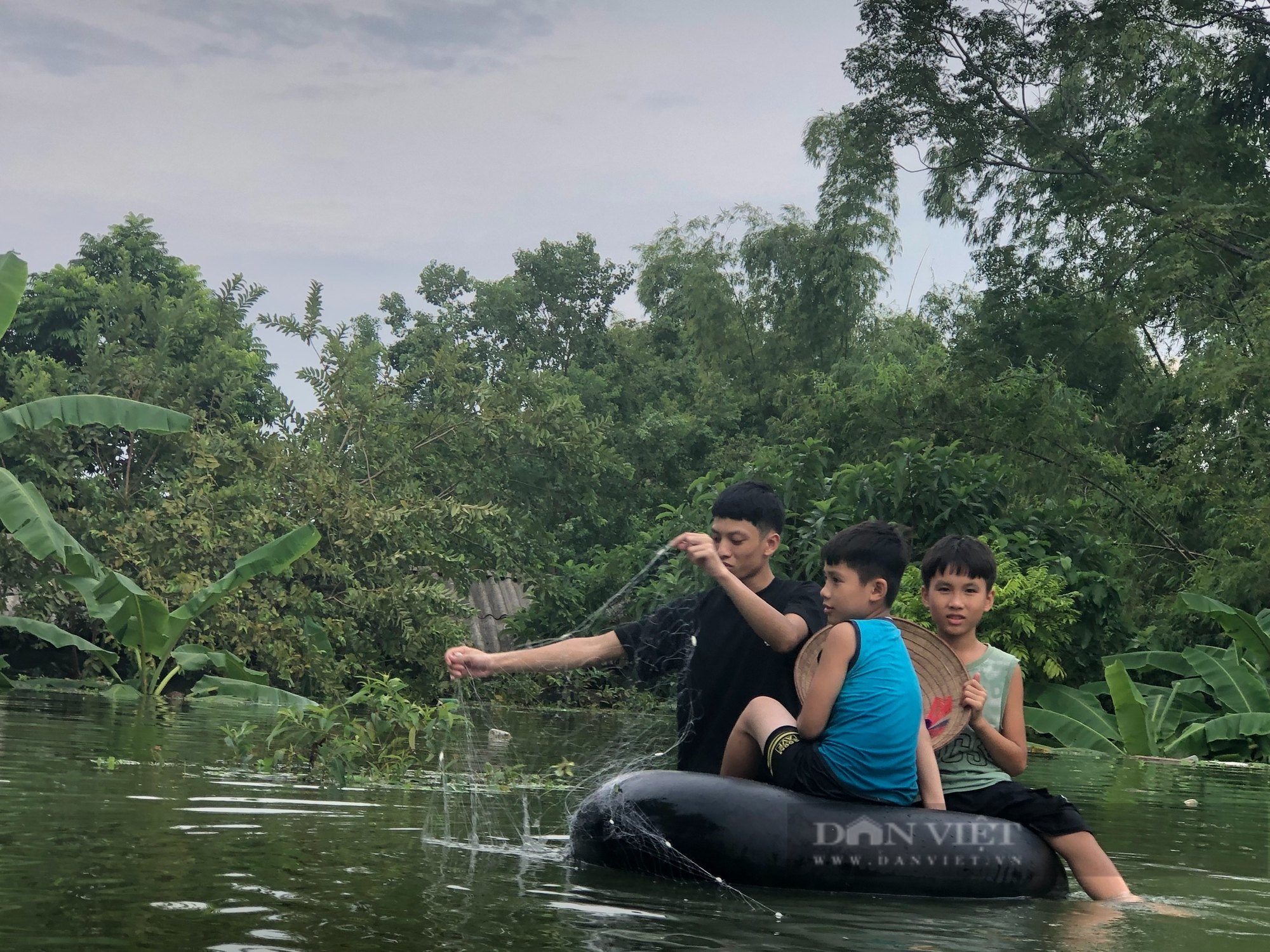 Ngập lụt Chương Mỹ: Phố thành sông, người Hà Nội di chuyển bằng thuyền, hoa màu ngập úng- Ảnh 22.