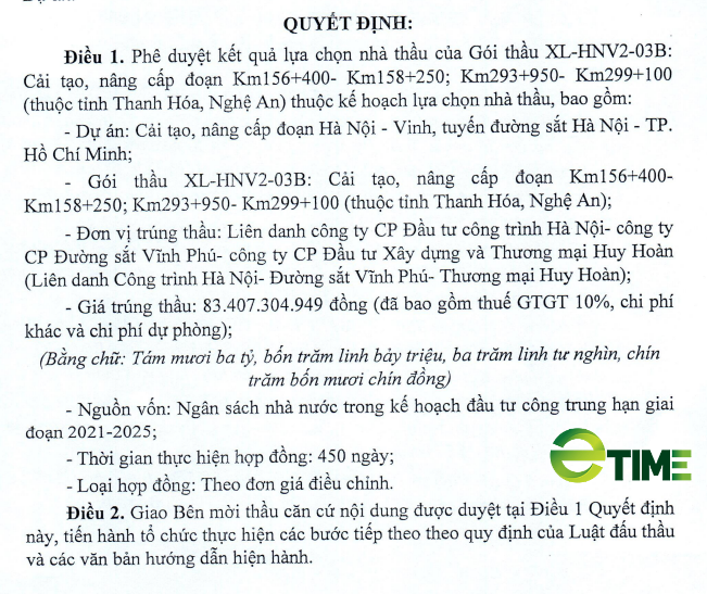 Gói thầu nâng cấp đường sắt đoạn qua tỉnh Nghệ An đạt tỷ lệ tiết kiệm chỉ 0,1% - Ảnh 1.