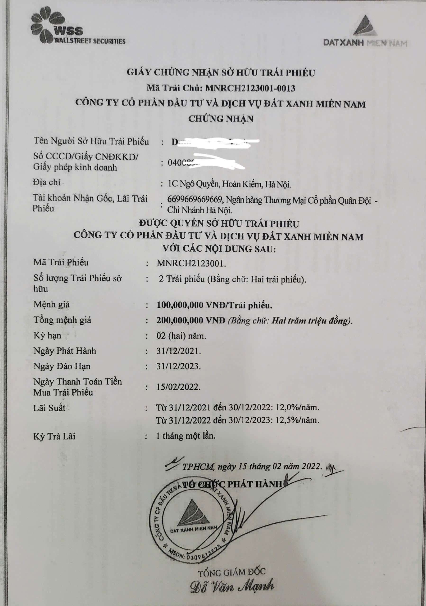 Nhiều người sở hữu trái phiếu không đồng ý phương án đề xuất của Đất Xanh Miền Nam trả nợ 70% giá trị trái phiếu- Ảnh 2.