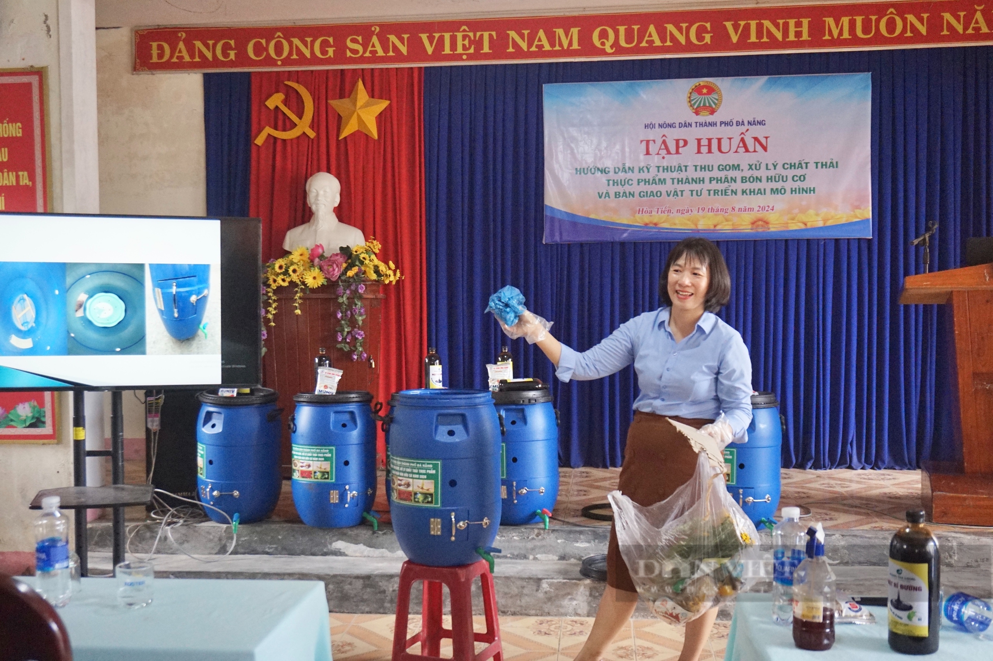 Hội Nông dân Đà Nẵng tập huấn ủ chất thải thực phẩm thành phân hữu cơ tại xã Hòa Tiến- Ảnh 4.