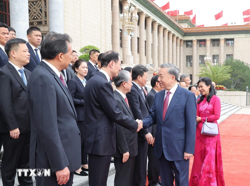 Lễ đón Tổng Bí thư, Chủ tịch nước Tô Lâm thăm cấp Nhà nước tới Trung Quốc - Ảnh 5.