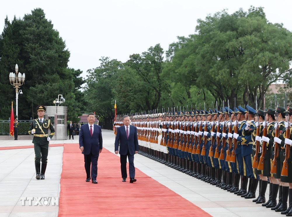 Lễ đón Tổng Bí thư, Chủ tịch nước Tô Lâm thăm cấp Nhà nước tới Trung Quốc - Ảnh 4.