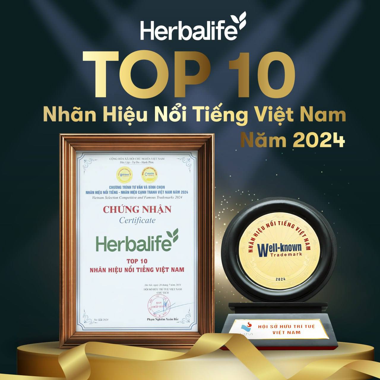 Herbalife tự hào được công nhận là Nhãn hiệu nổi tiếng tại Việt Nam