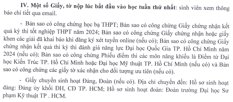 Thời gian nhập học Trường Đại học Sư phạm Kỹ thuật TP.HCM 2024 chuẩn nhất - Ảnh 1.