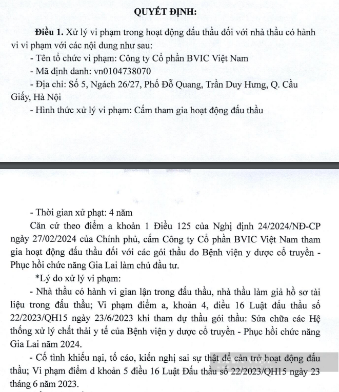 Có hành vi gian dối, một nhà thầu bị ban hành 'lệnh cấm'- Ảnh 1.