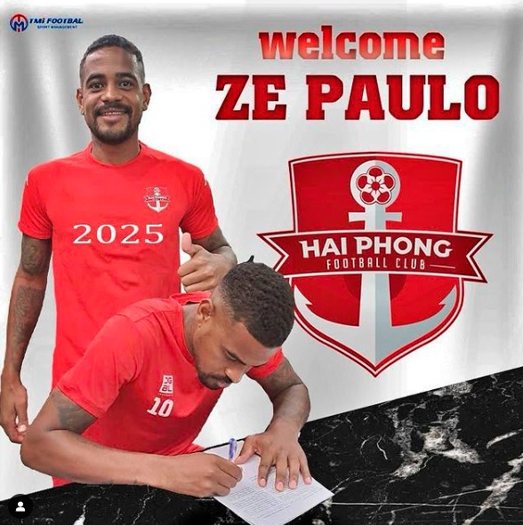 Chuyển nhượng V.League 27.8 CLB Hải Phòng "chốt sổ" ngoại binh 1m89 Brazil Paulo Pinto  - Ảnh 1.