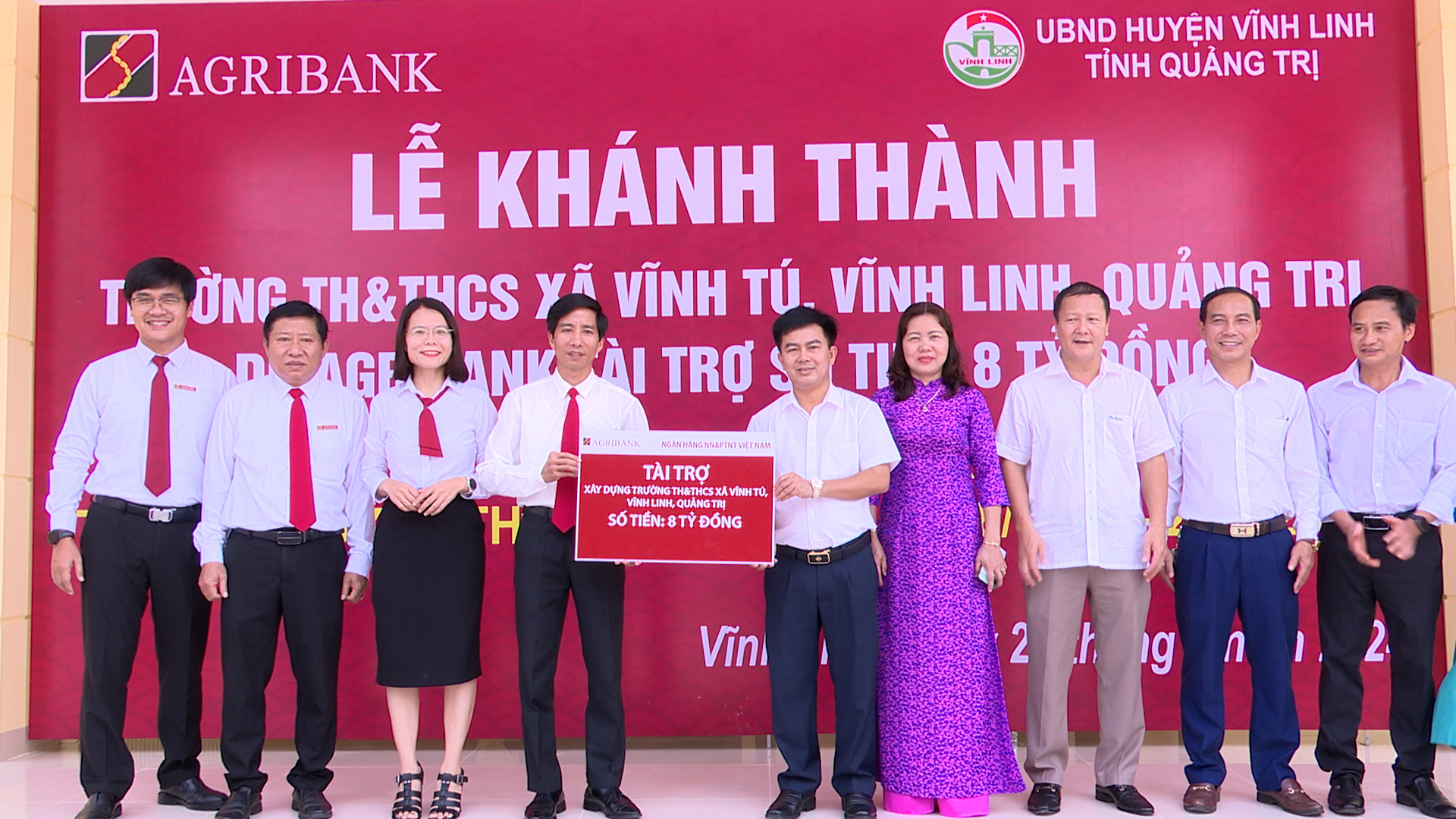 Khánh thành trường học ở Quảng Trị, công trình được Agribank tài trợ 8 tỷ đồng- Ảnh 1.