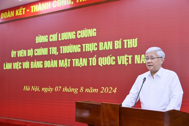 Thường trực Ban Bí thư Lương Cường: MTTQ Việt Nam có vai trò quan trọng trong thực hiện đoàn kết, thống nhất, "dân là gốc"- Ảnh 2.