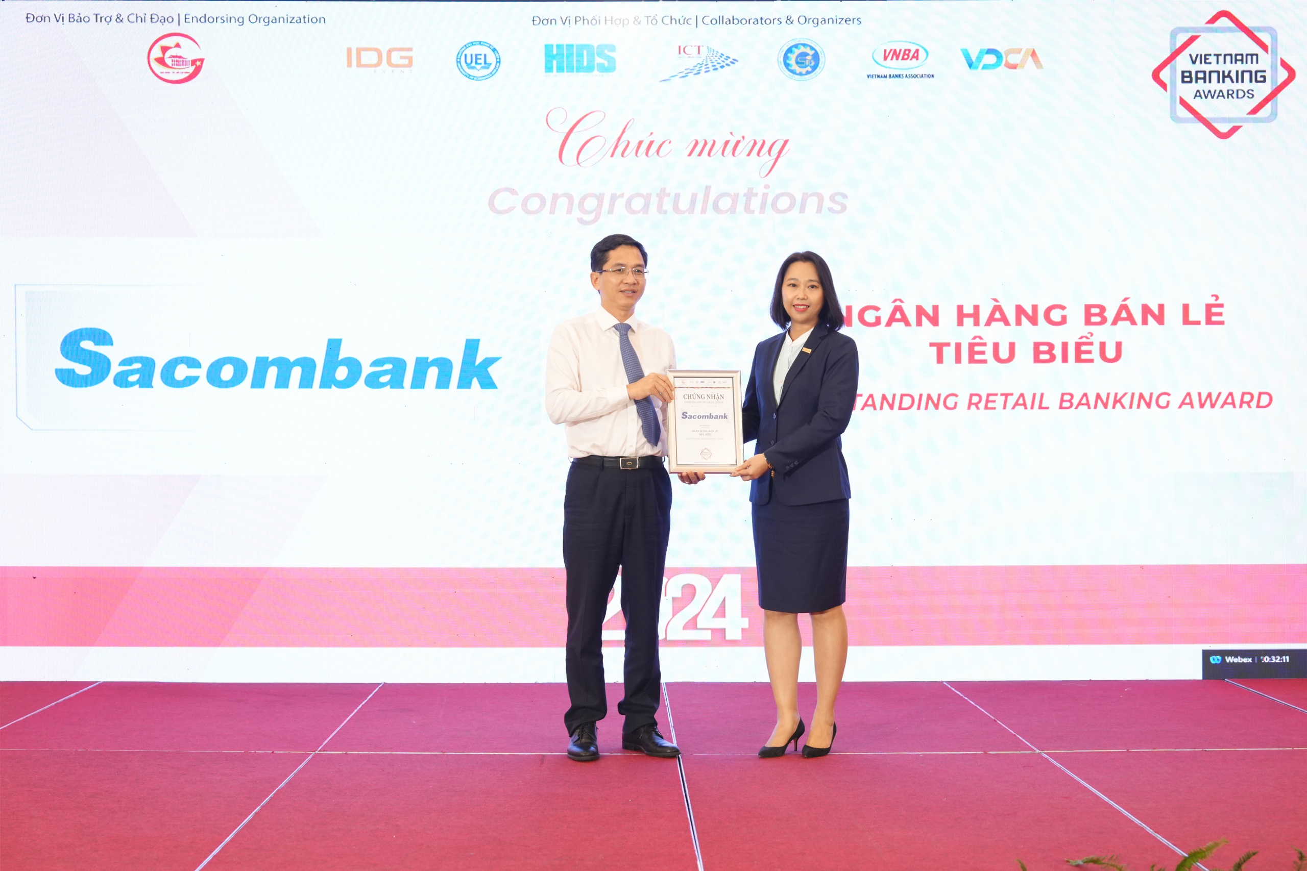 Sacombank Tiếp Tục Đạt Giải Ngân Hàng Việt Nam Tiêu Biểu 2024