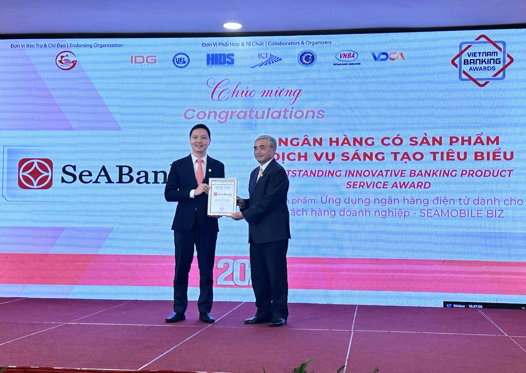 Giải thưởng VOBA: Ứng dụng ngân hàng số SeAMobile Biz tiếp tục khẳng định vị thế hàng đầu