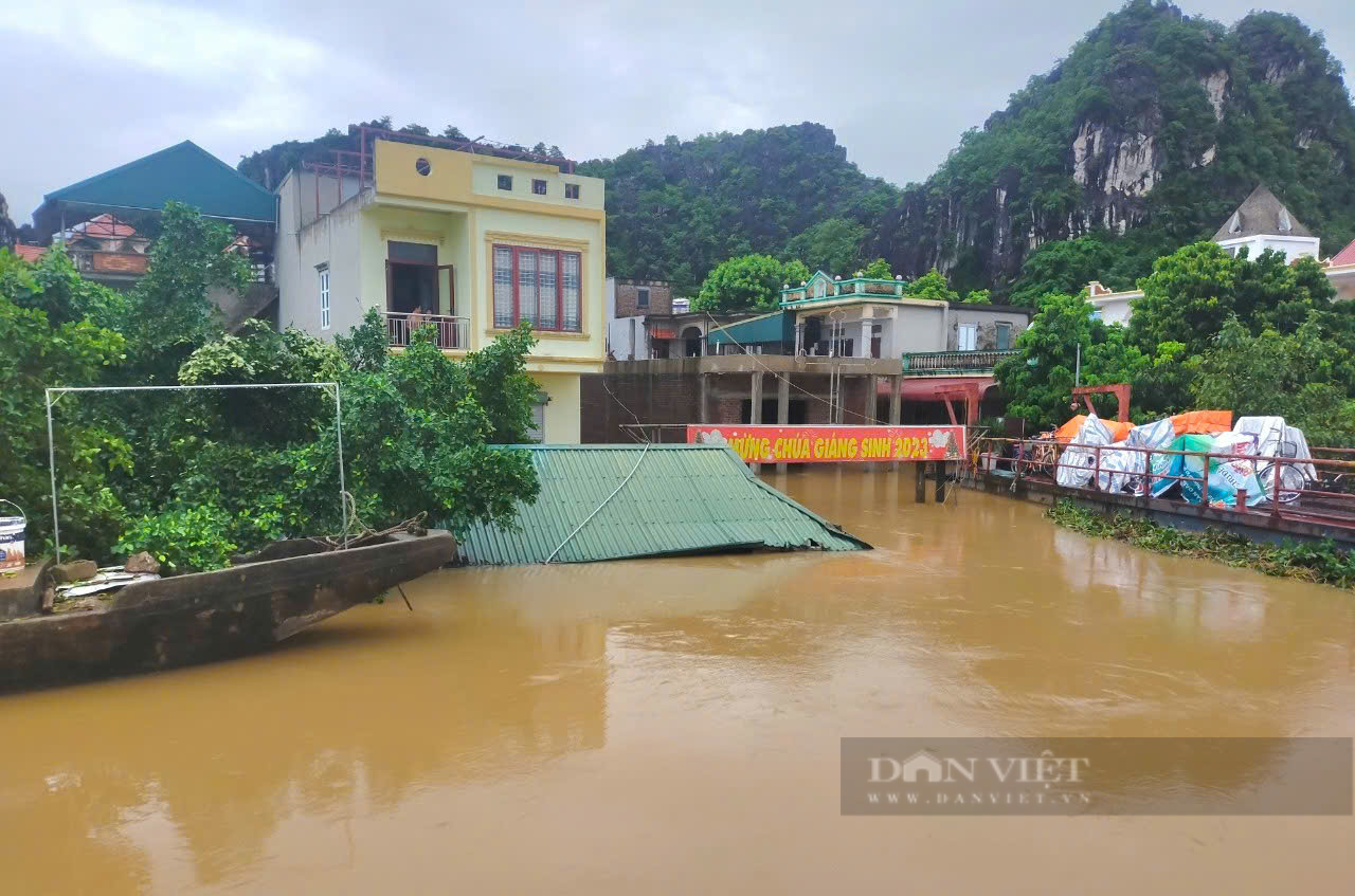 Mực nước sông Hoàng Long ở Ninh Bình lên đã lên 4,77 mét - Ảnh 6.