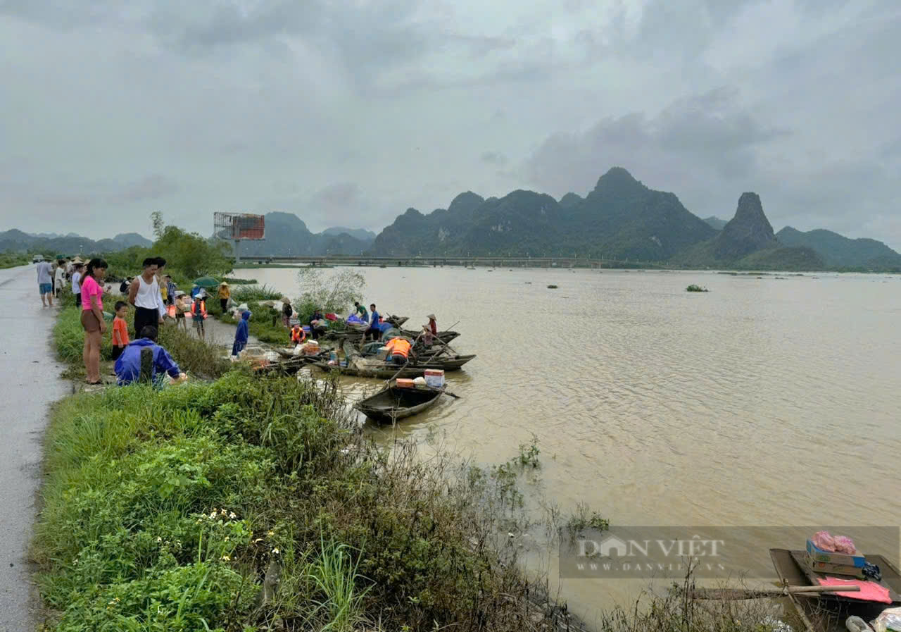 Mực nước sông Hoàng Long ở Ninh Bình lên đã lên 4,77 mét - Ảnh 1.