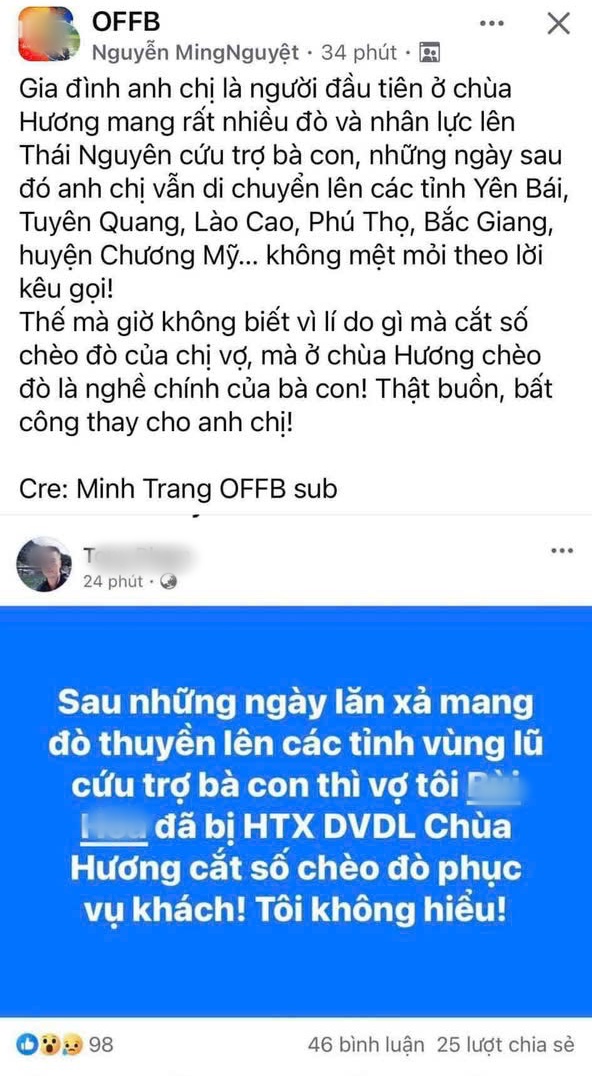 Chính quyền xã Hương Sơn nói gì trước tin: "Cắt suất chở khách của các chủ đò vừa đi cứu trợ lũ lụt"?- Ảnh 1.