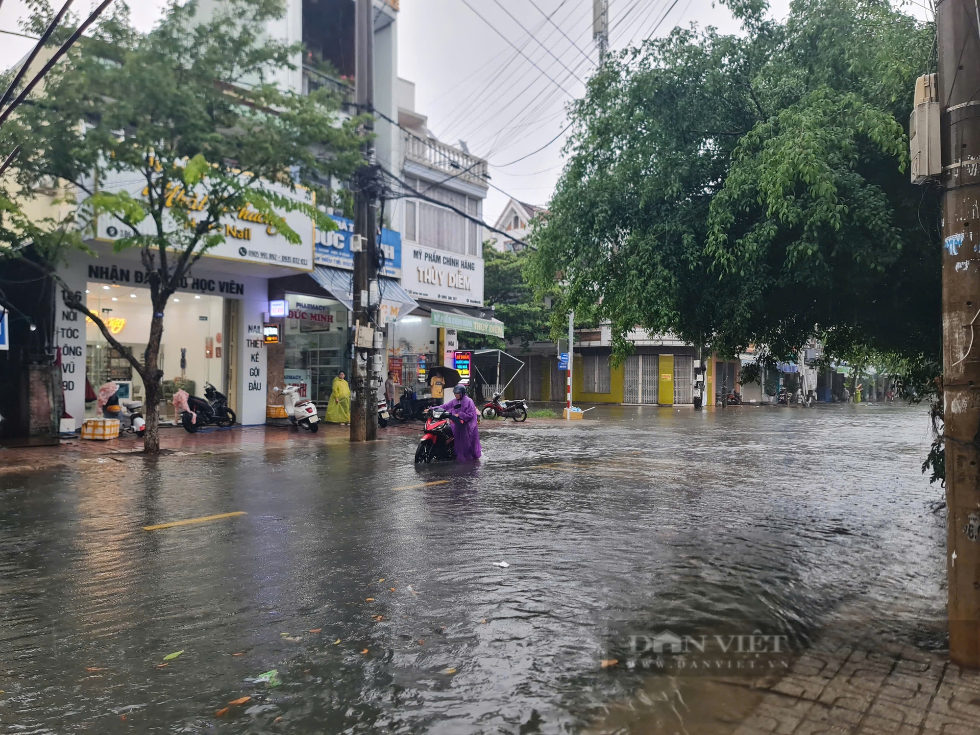 Mưa trắng trời, nhiều tuyến đường và vùng trũng ở Quảng Nam ngập sâu - Ảnh 3.