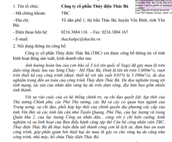 Đỉnh lũ từng vượt thiết kế, tình trạng của Thủy điện Thác Bà thế nào sau bão Yagi? - Ảnh 1.