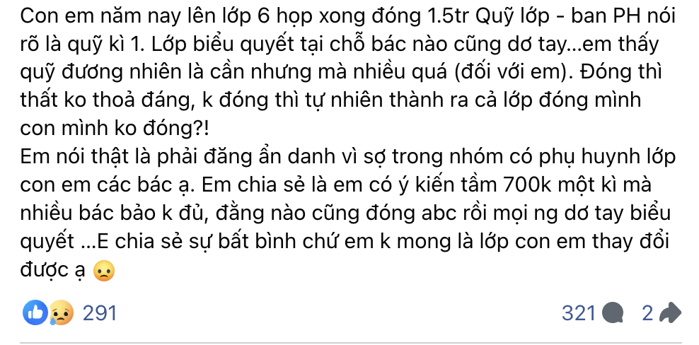 Đầu năm "nóng" các khoản quỹ lớp, quỹ trường: Phụ huynh “trầm cảm” vì đóng quá nhiều- Ảnh 1.