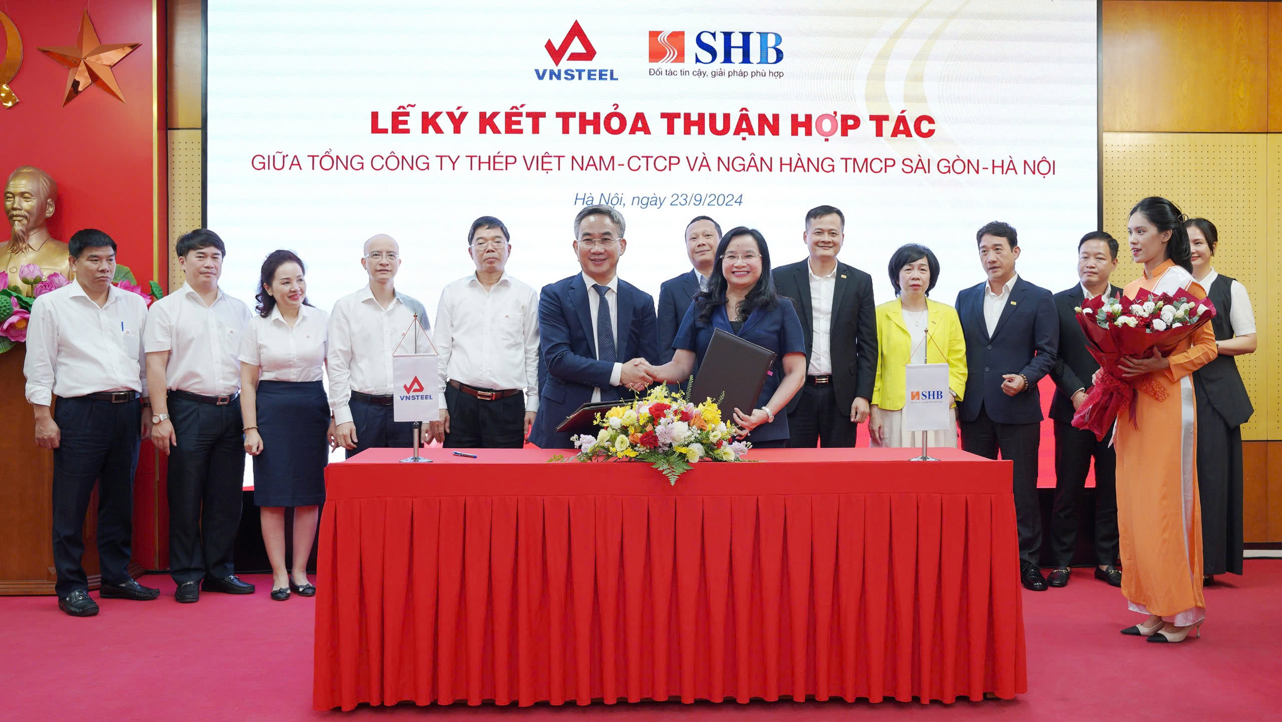 SHB ký kết hợp tác với Tổng Công ty Thép Việt Nam- Ảnh 1.