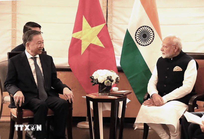 Tổng Bí thư, Chủ tịch nước Tô Lâm tiếp Thủ tướng Ấn Độ Narendra Modi - Ảnh 1.