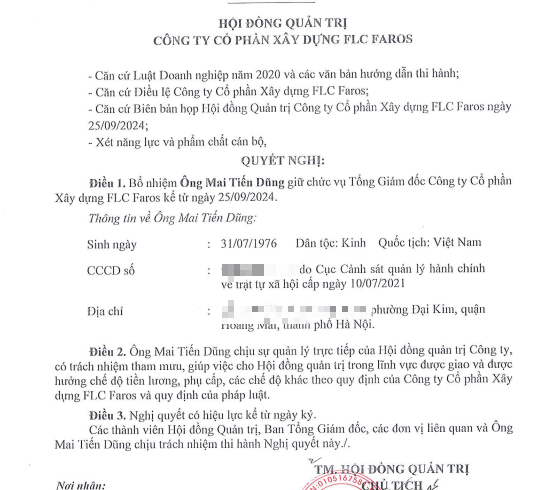 Chân dung ông Mai Tiến Dũng - Chủ nhân "ghế nóng" Tổng Giám đốc FLC Faros sau 2 năm bỏ trống - Ảnh 1.