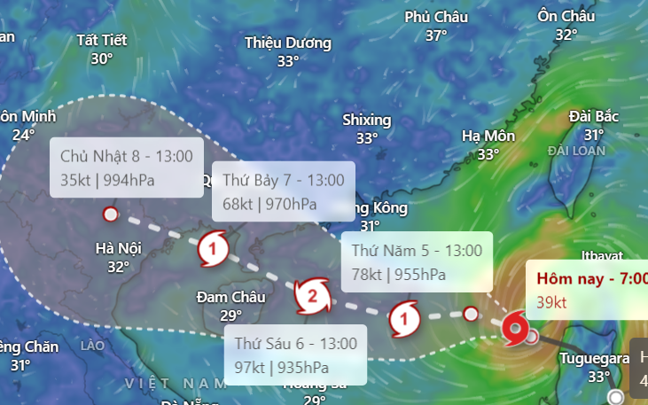 CỰC NÓNG: Tin bão mới nhất, bão số 3 đang tăng cấp, khi nào sẽ đổ bộ vào đất liền Việt Nam?- Ảnh 3.