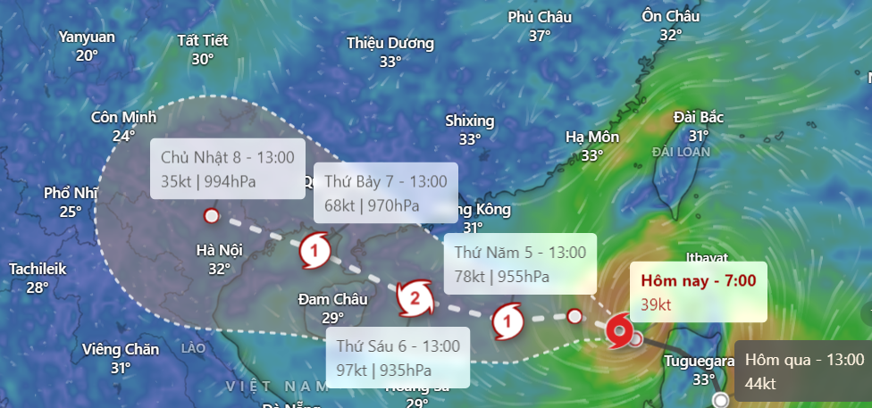 TIN HOT: YAGI đi vào Biển Đông, chính thức trở thành cơn bão số 3 trong năm 2024 - Ảnh 1.