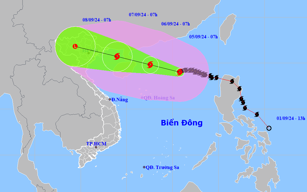 NÓNG: Bão số 3 YAGI thành siêu bão, là cơn bão mạnh nhất đi vào vịnh Bắc Bộ trong 10 năm trở lại đây - Ảnh 2.