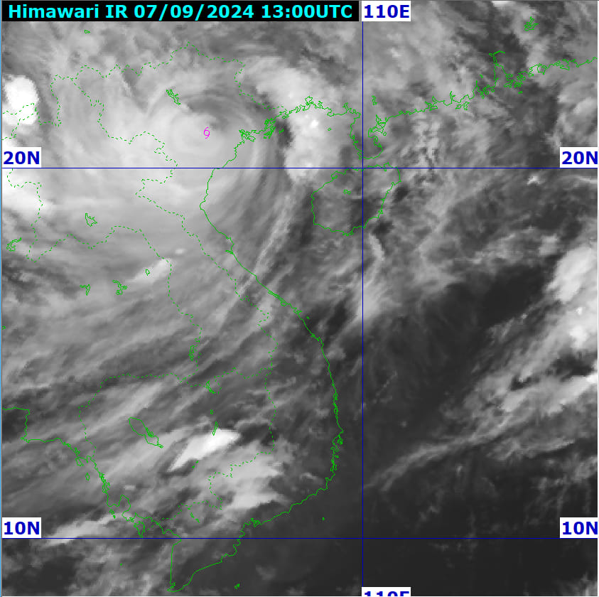 HOT: Tâm siêu bão số 3 - bão YAGI đã về đến Hà Nội, giật cấp 12 - Ảnh 1.