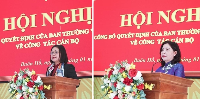 Nữ Bí thư Thị ủy và nữ Phó Chủ tịch UBND tỉnh Đắk Lắk giữ chức vụ mới - Ảnh 1.