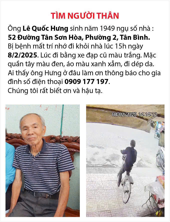 Cụ ông 76 tuổi mất liên lạc với gia đình nhiều ngày- Ảnh 1.