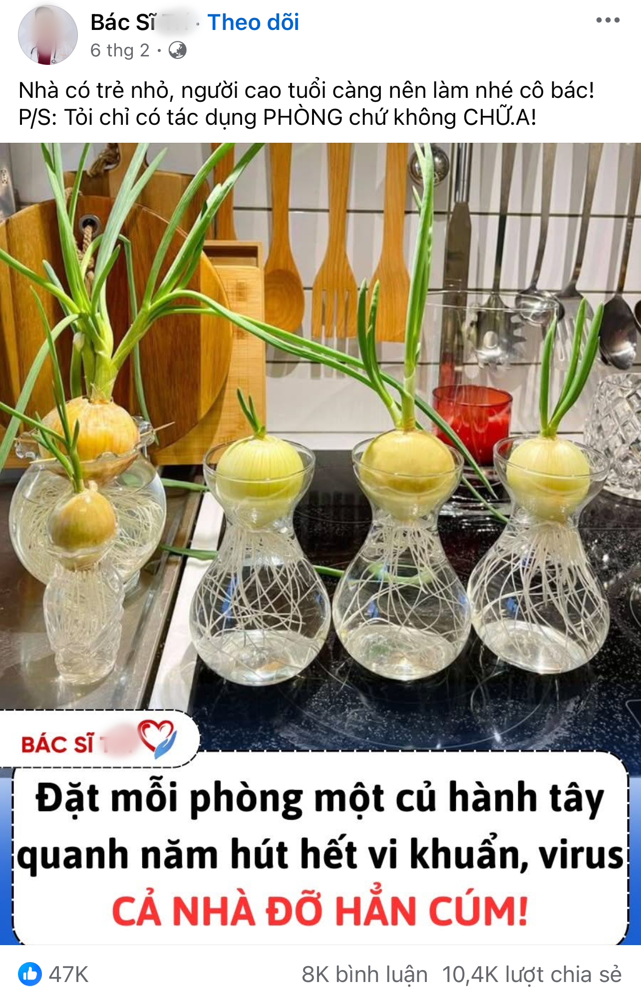 Xôn xao đặt củ hành tây trong phòng "diệt virus" cúm, bác sĩ nói gì? - Ảnh 1.