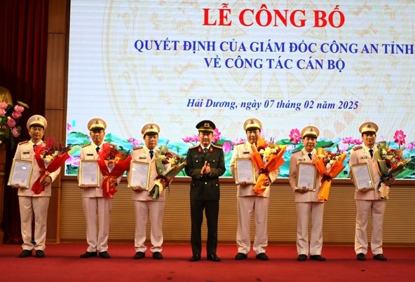 6 trưởng, phó phòng nghiệp vụ Công an tỉnh Hải Dương nghỉ hưu trước hạn tuổi- Ảnh 1.