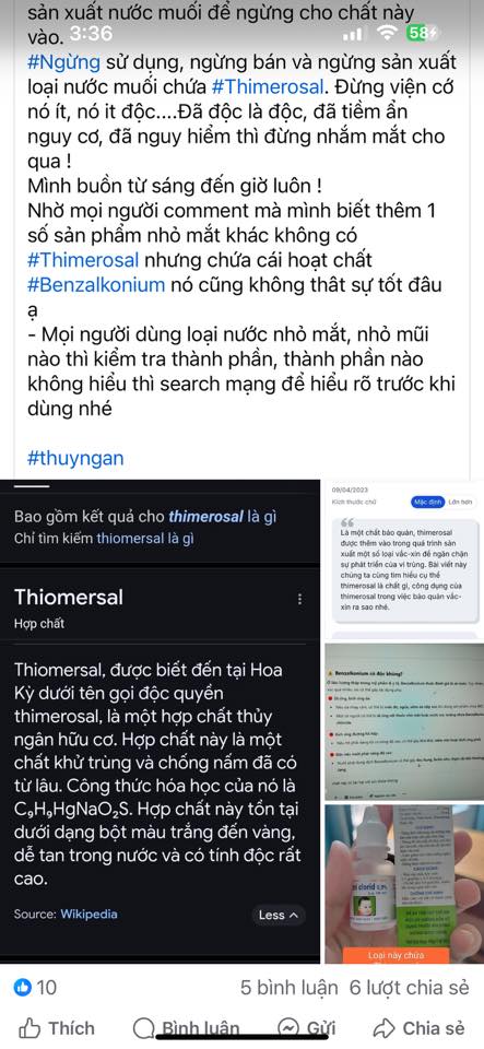 Thiomersal có trong loại thuốc nhỏ mắt mũi rất phổ biến khiến nhiều bà mẹ hoang mang, liệu có gây nguy hại? - Ảnh 1.