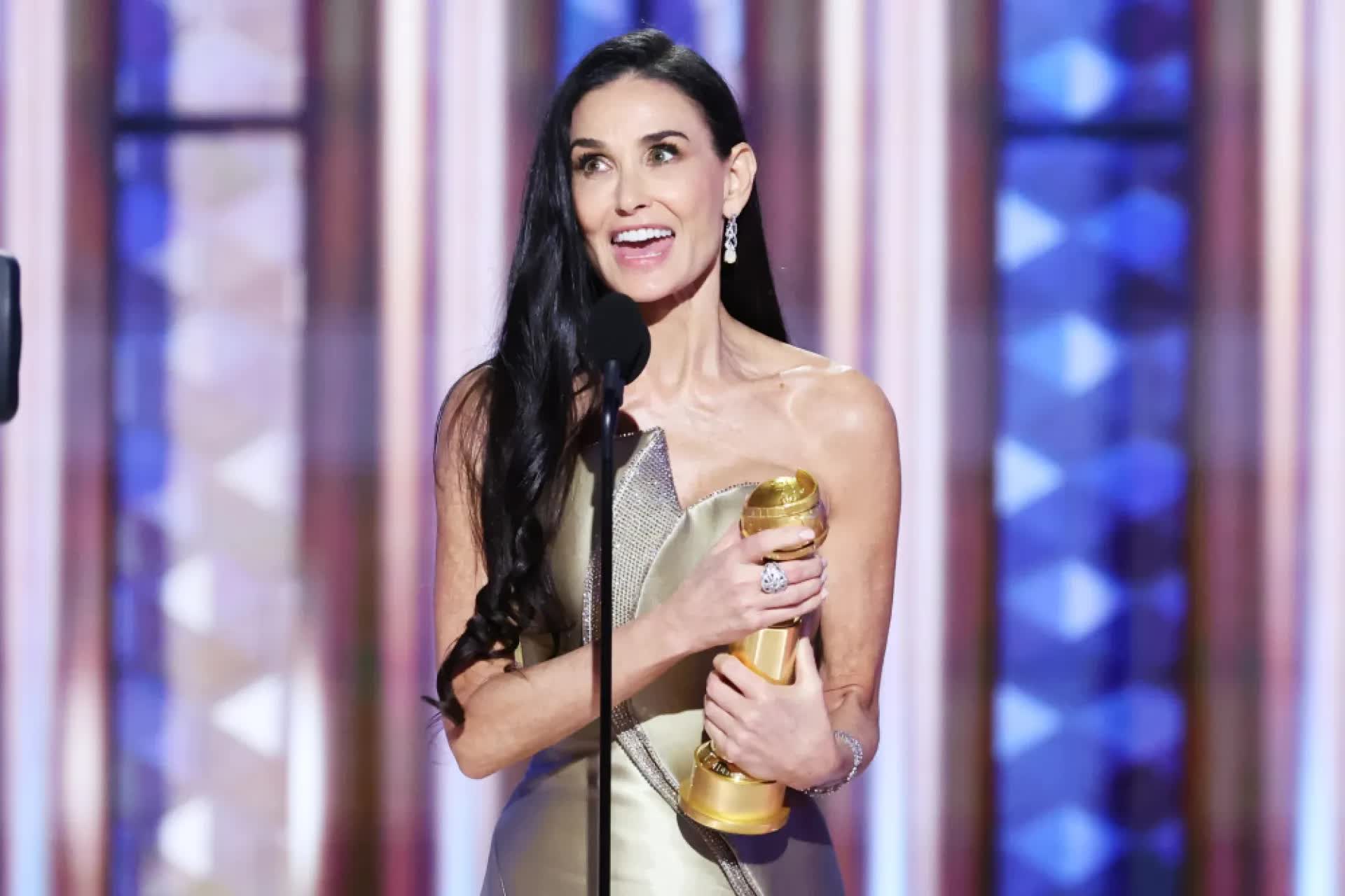 Demi Moore ngậm ngùi trắng tay ở Oscar