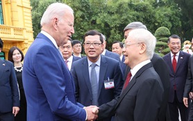 Tổng Bí thư Nguyễn Phú Trọng chủ trì lễ đón Tổng thống Mỹ Joe Biden tại Phủ Chủ tịch