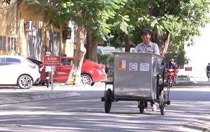 Sinh viên Hà Nội chế tạo xe gom rác thông minh hỗ trợ công nhân môi trường