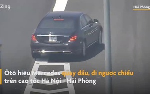 CLIP: Xe Mercedes chạy ngược chiều trên cao tốc
