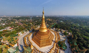 Shwedagon - Myanmar được dát hoàn toàn bằng vàng lá và 4.500 viên kim cương 
