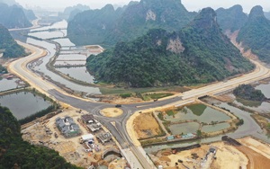 Chuẩn bị khoan đường hầm xuyên núi đá dự án đường bao biển Hạ Long - Cẩm Phả