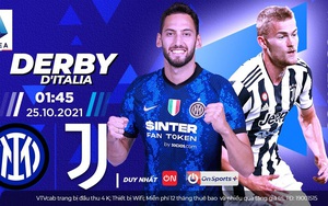 Xem Derby d'Italia giữa Inter Milan và Juventus trên kênh nào?