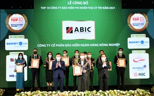 Bảo hiểm Agribank khẳng định vị thế tại top 10 doanh nghiệp bảo hiểm phi nhân thọ uy tín năm 2021