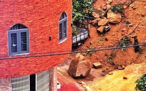 Bình Định: Sạt lở núi sát khu dân cư Ghềnh Ráng, xe tải vùi trong đất đá, nhà dân bị đe dọa