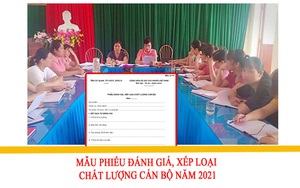 Mẫu phiếu đánh giá, xếp loại chất lượng cán bộ năm 2021