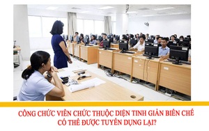 Cán bộ, công chức viên chức thuộc diện tinh giản biên chế có được tuyển dụng lại?