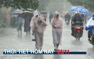 Thời tiết hôm nay 28/11: Khu vực Quảng Nam, Quảng Ngãi có mưa lớn lên tới 600mm