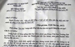 Đề thi học sinh giỏi Văn: "Hay nhưng... bó tay"