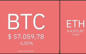 Giá Bitcoin hôm nay 2/12: Bitcoin giảm về mốc 57.000 USD, một số Altcoin tạo đỉnh