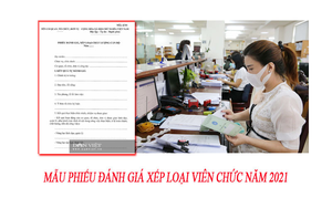 Mẫu phiếu đánh giá xếp loại công chức, viên chức năm 2021