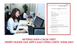 Hướng dẫn cách viết phiếu đánh giá xếp loại công chức năm 2021