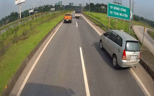 Clip nóng: Tước bằng, phạt nặng nữ tài xế lùi xe trên cao tốc Hà Nội - Thái Nguyên